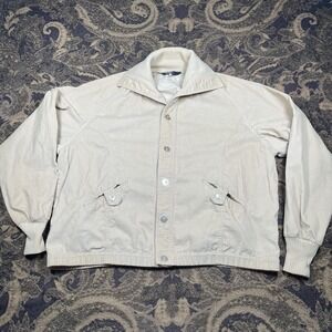 Vtg 70s Brad Whitney Corduroy Button Jacket Mens Size Large Oatmeal Beige